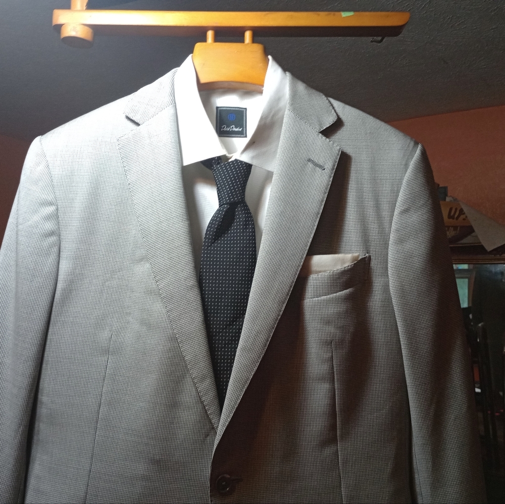 Ermenegildo Zegna Gray 2Btn/2Vents Houndtooth Suit Size44L (29)